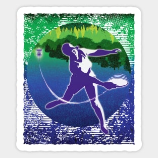 Disc Golf Player Sticker